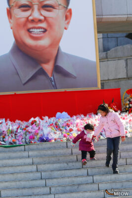 Flowers for Kim Jong-il in Pyongyang