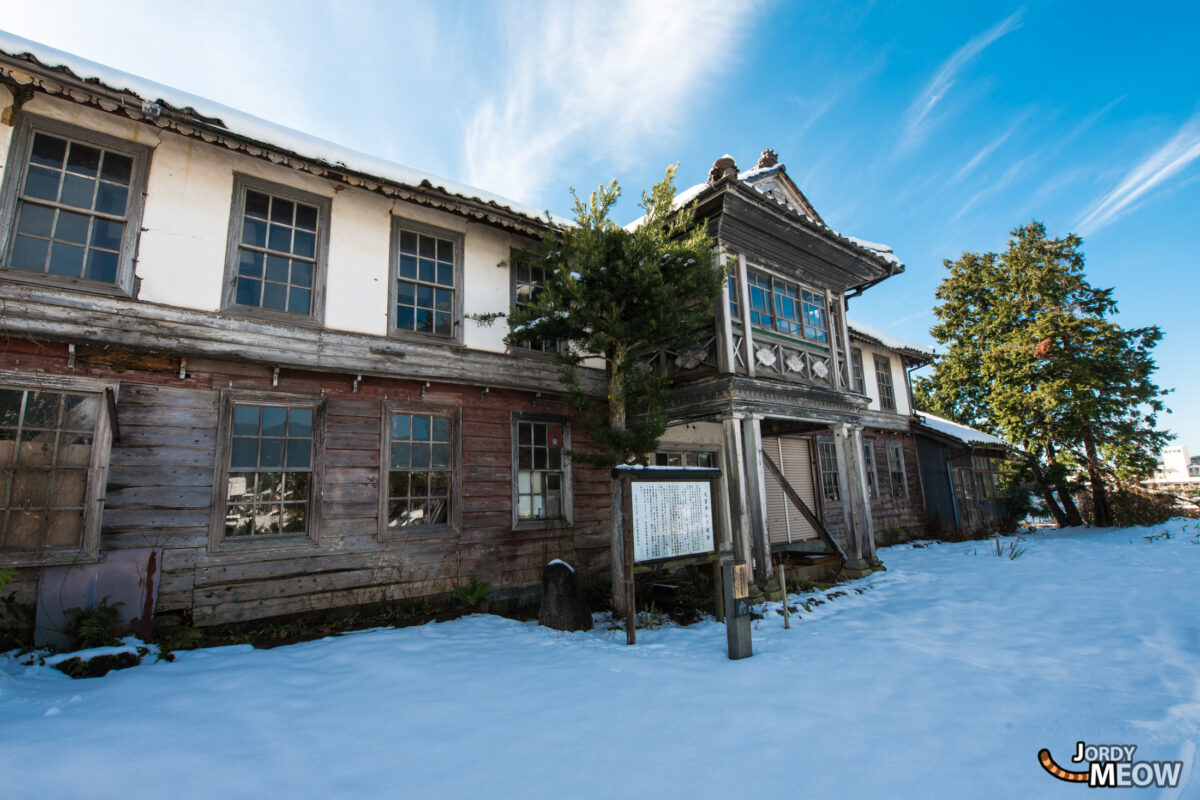 Wooden School in Winter