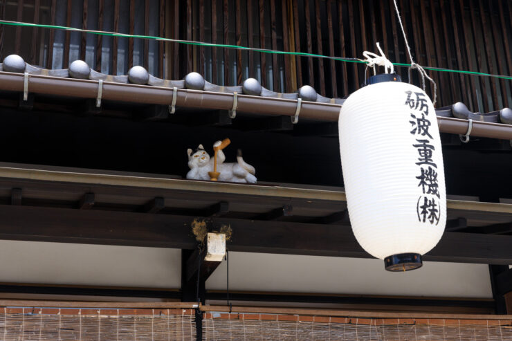 Traditional Japanese lantern street scenery