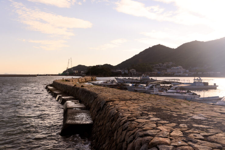 Scenic Japanese Harbor Sunset Tomonoura