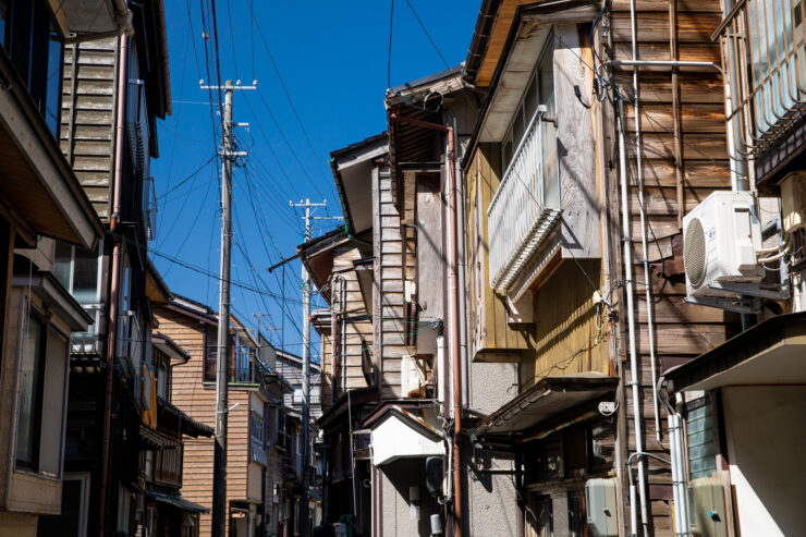 Traditional Japanese Village Street Scene