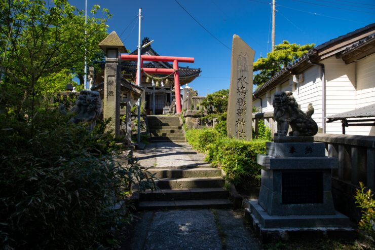 Tranquil Japanese village with ancient Shinto shrine