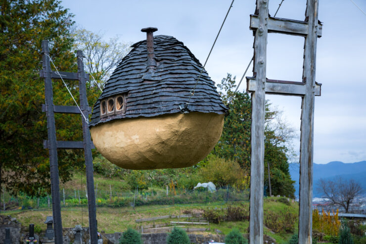 Earthen Domed Boat Sculpture Levitating Majestically