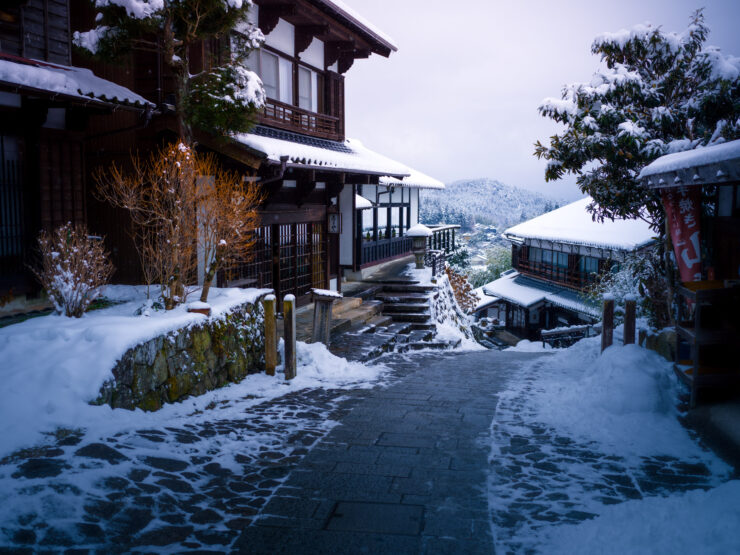 Snowy Historic Japanese Town, Magome-juku